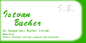 istvan bucher business card